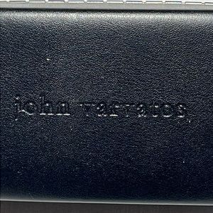 John Varvatos Sunglasses Eyeglasses Hard Case Clamshell Logo Black Leather